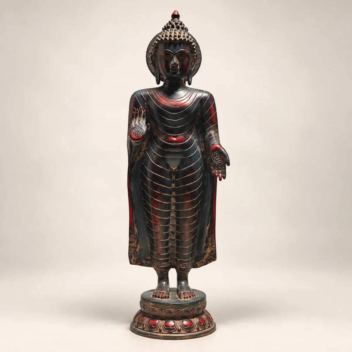 Brass Standing Buddha Statue – 20 Inch