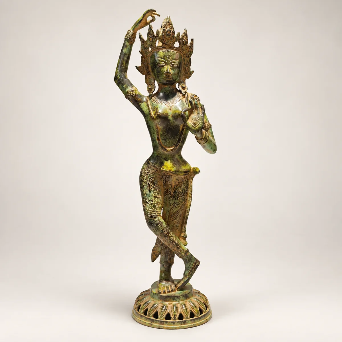 Brass Dancing Tara Statue – 25 Inch