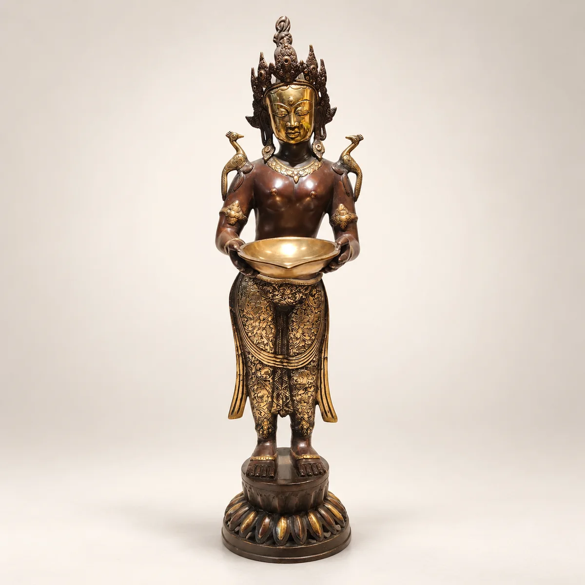 Brass Deepstambh – Standing Brass Diya Lamp